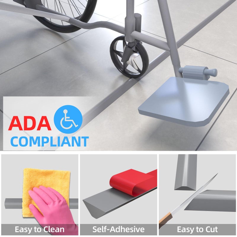 Duzzy 118 Inch Collapsible Shower Water Dam, Shower Threshold Water Stopper Barrier and Retention System and Keeps Water Inside Threshold Dry and Wet Separation, Suitable for Bathroom & Kitchen - Image 2